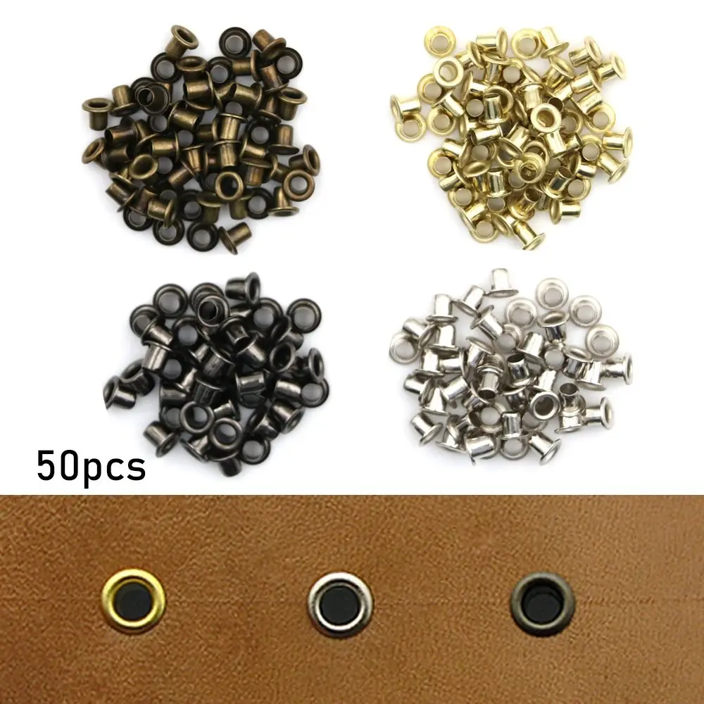 50pcs Mini Eyelet Buttons Metal Buckle Snap Buttons DIY Doll Belt Buckles Bag Shoes Clothes Sewing Accessory 1.5/2.0/2.5MM