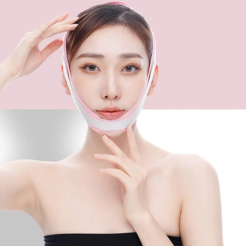 Ferninfrarot-Elastisches V-Face-Band, V-Face-Maske zur Gesichtsstraffung, Gesichtsmaske mit TPU-Kinnband, Gesichtspflege-Tool