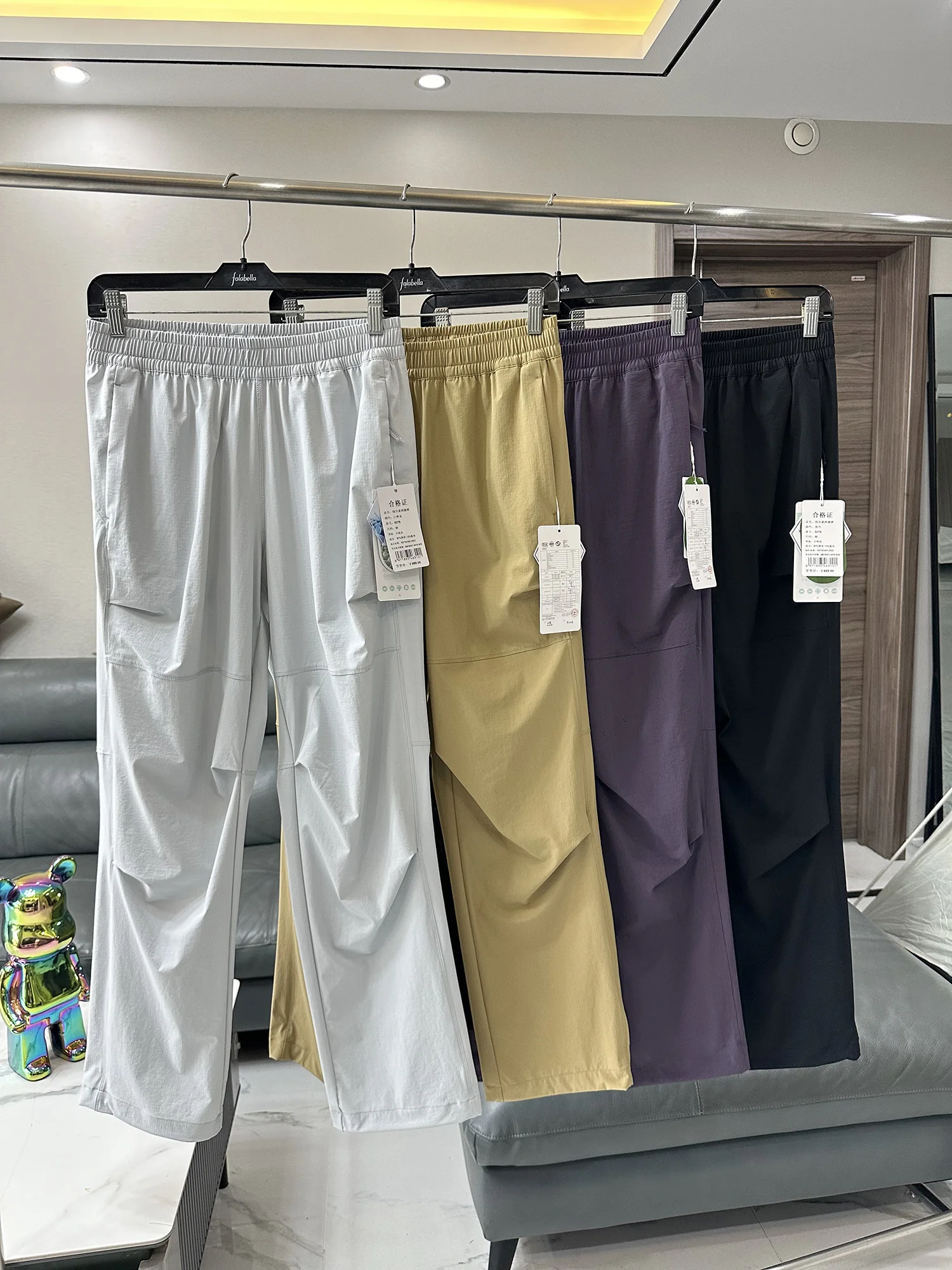 

Water-Resistant Outdoor Casual Pants Men's Lightweight Breathable Loose Paratrooper Straight Leg Trousers Summer Spring