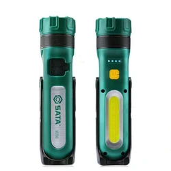 Sata Ultra Mini Bright Multi-function Flashlight Rechargeable Work Light High Lumen Waterproof LED Flashlight for Travel