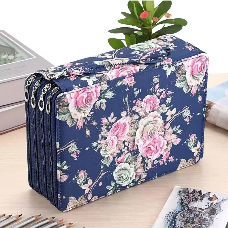 200 Slots Pencil Case School Pencilcase Supplies Stationery Bag Organizer Large Capacity Pen Box Astethic Holster Material Kit