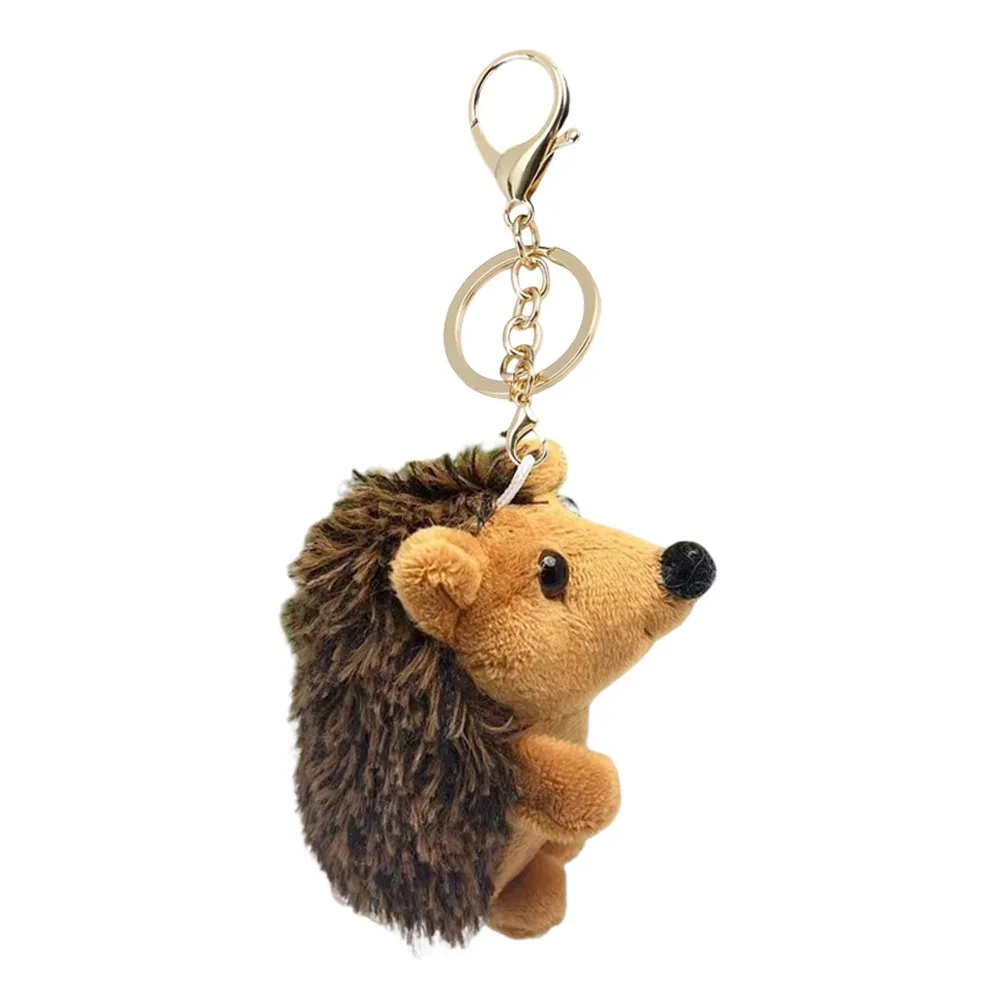 

Cute Soft Stuffed Hedgehog Keychain 10CM Plush Keyring Plush Pendant Small Pendant Adorable Design Key Ring Girls Playmate