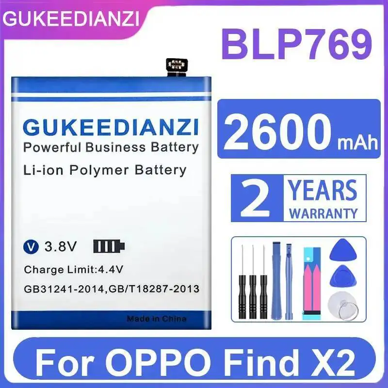 

Long Lasting For Oppo Find X2 2600Mah BLP769 Stable Mobile Phone Battery