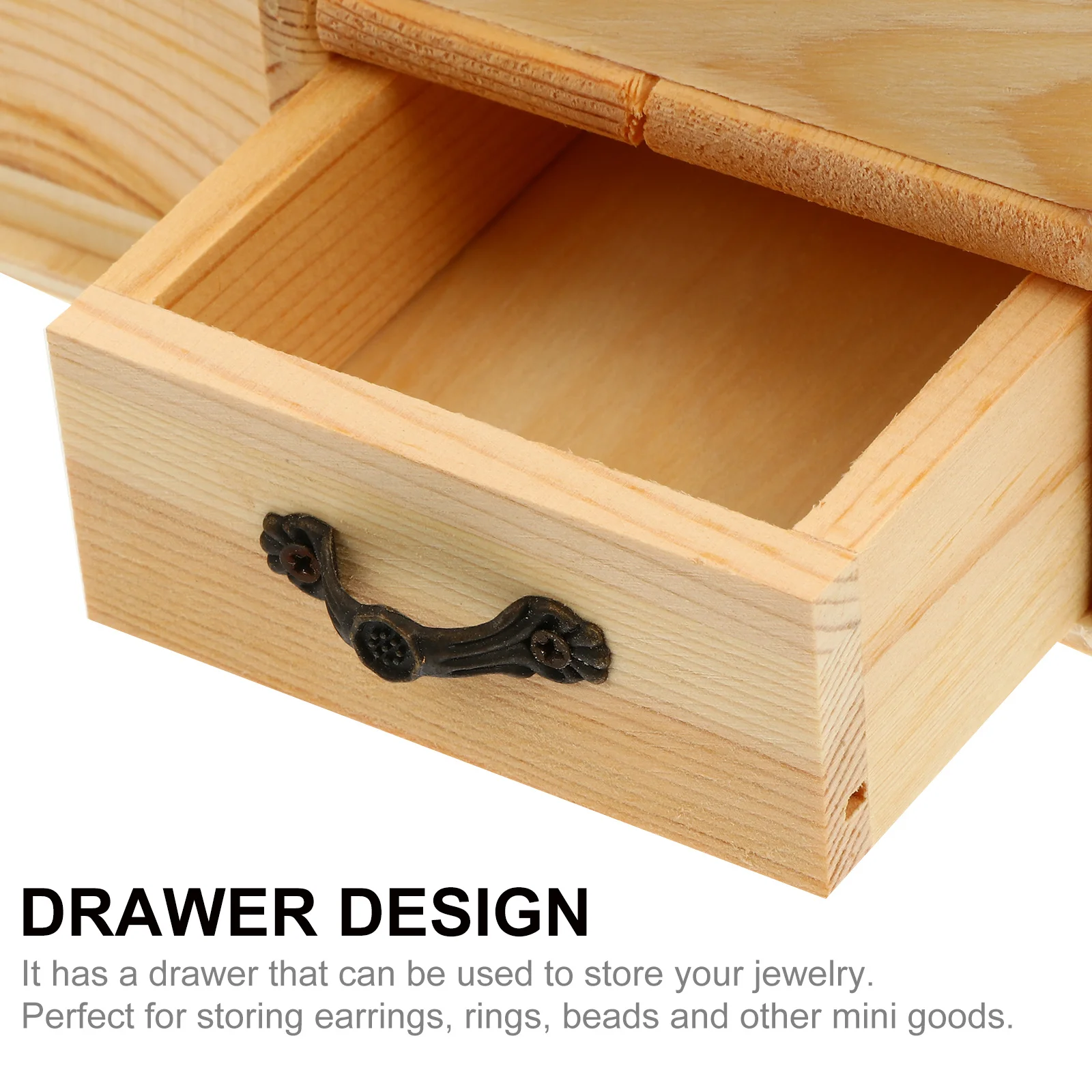 

Wooden Drawer Organizer Sundries Container Multifunctional Storage Box for Office Bedroom Living Room Gift Idea