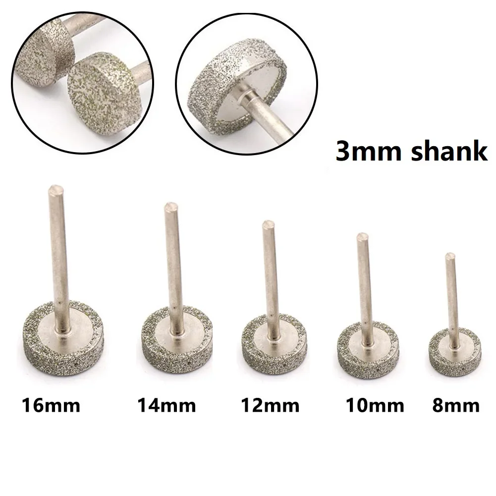 Grinding Burr Diamond Grinding Head 8/10/12/14/16mm Diamond Diamond Grinding Head Grinding Head Jade Jade Peeling Brick Carving