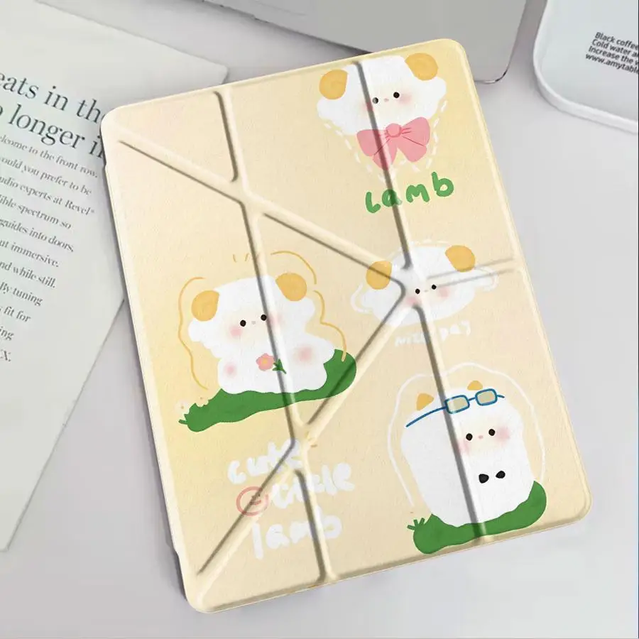 

Holder Cover Tablet Case For iPad Pro 2025 Pro 11th 10th 9th 8th 7th 12.9inch Air 4 5 M3 M2 1 2 M4 11inch Mini 6 7 Little Lamb