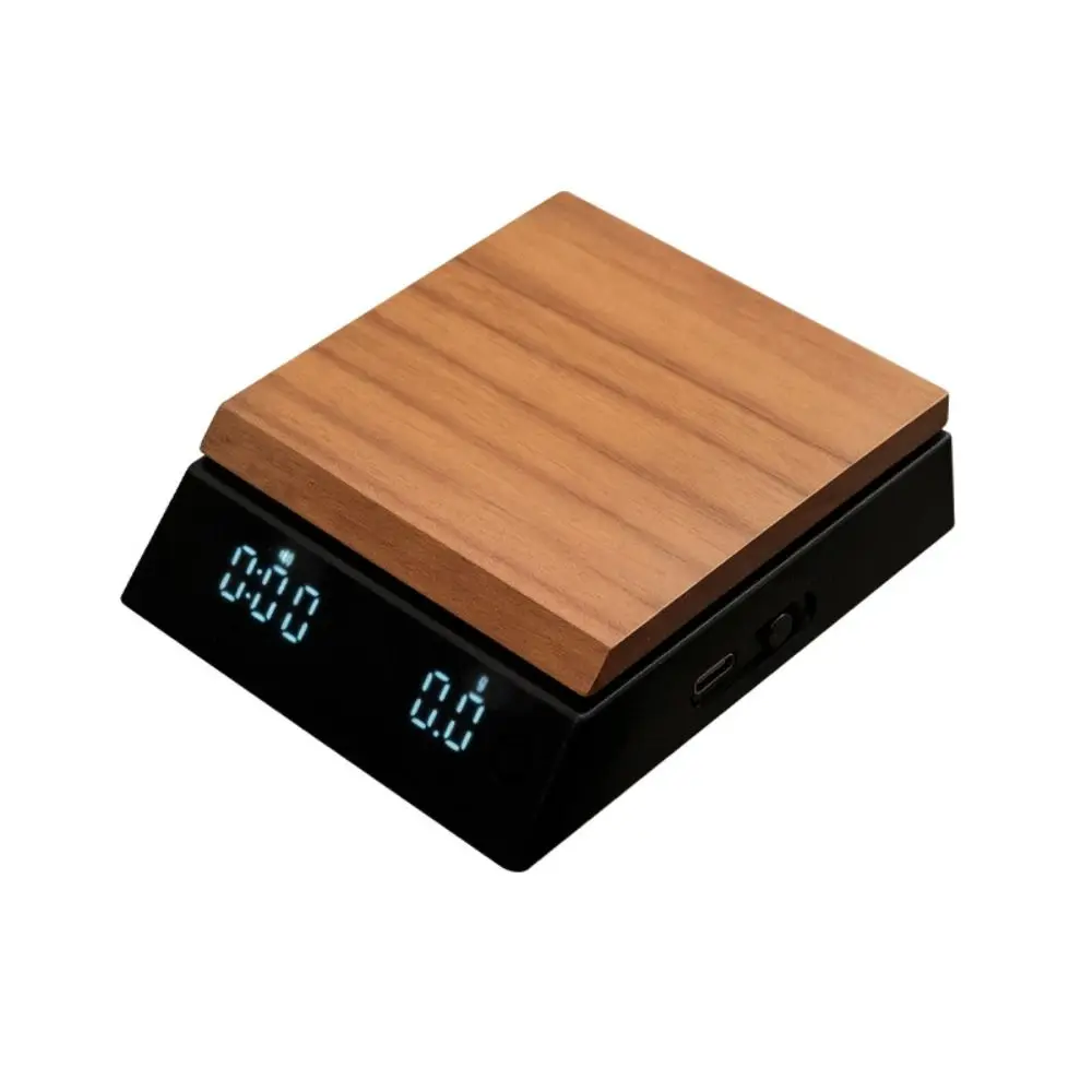 Mini bilancia da tè in legno di noce LED bilancia da tè digitale portatile precisione precisione precisa bilancia da tè pesatura del caffè