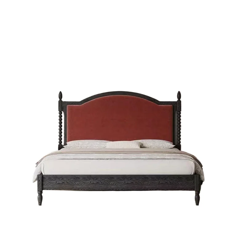 

American retro solid wood Anna bed 1.8 meters modern simple master double French wedding bed