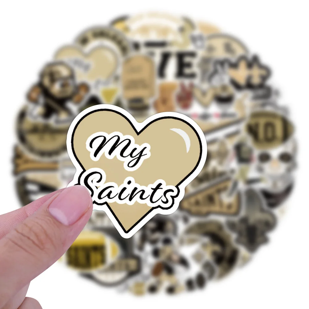 100PCS American Football New Orleans Saints Sticker Graffiti Stickers PVC Decal Luggage Laptop Waterproof Cool Kid Sticker Toys