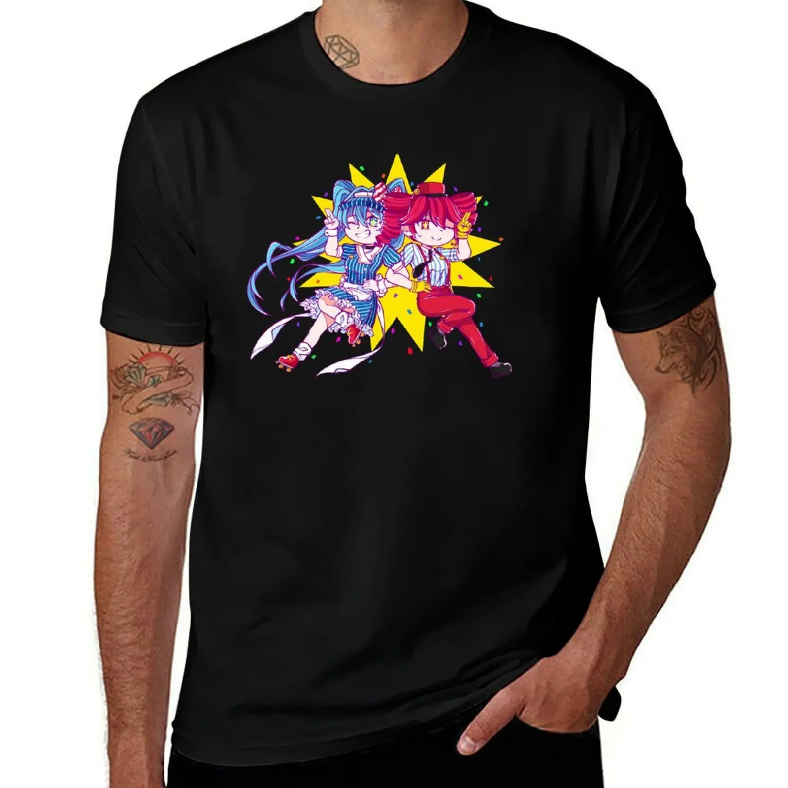 T-shirt léger imprimé Mesmerizer Vocaloid Miku et Teto