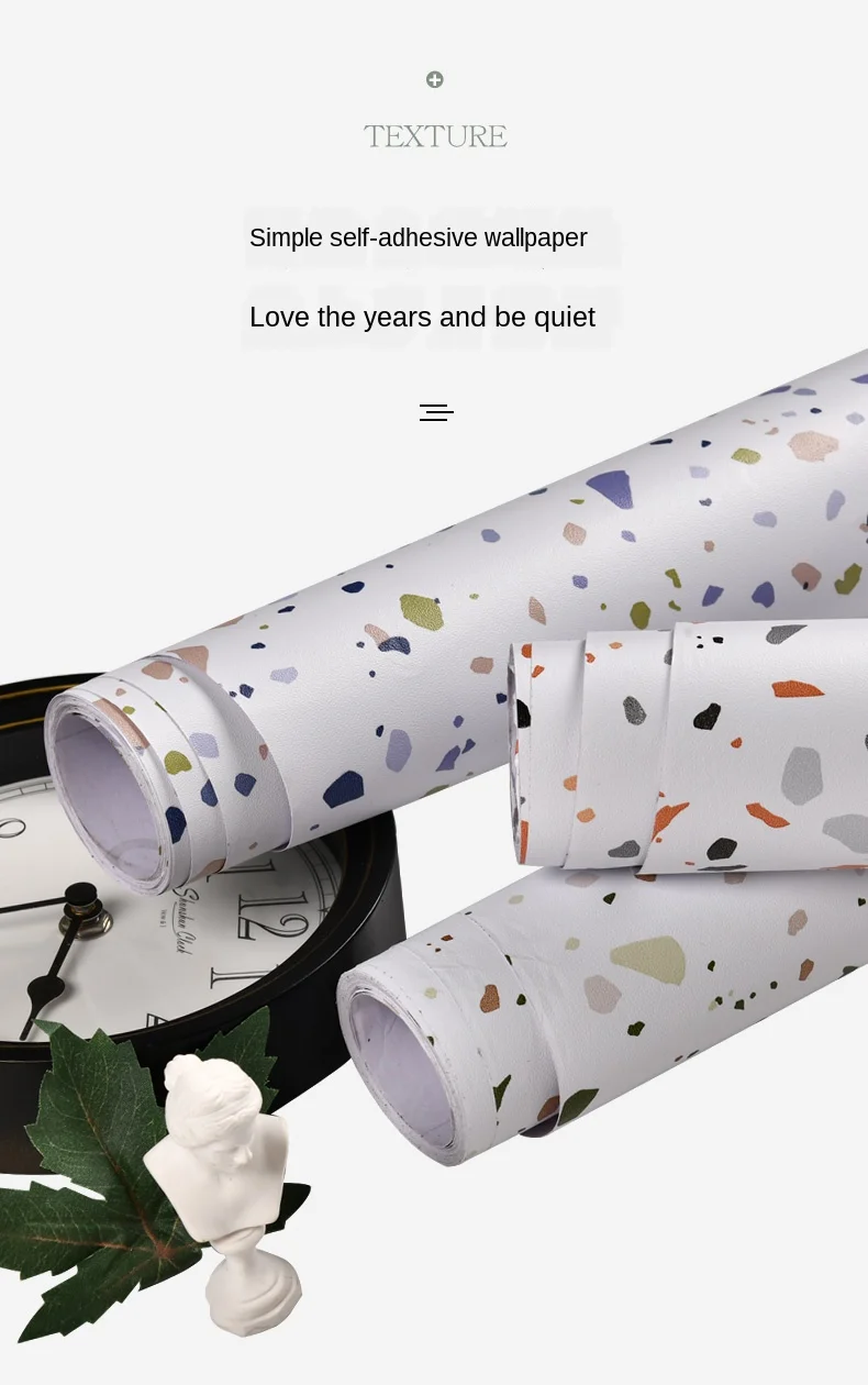 Terrazzo DIY Waterproof Self Adhesive Wallpaper for Bedroom Wall Living Room Decor Vinyl Furniture Refurbishment Contact Paper