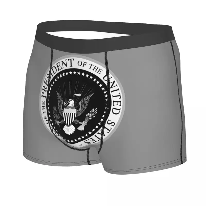 Custom Seal Of The President United States Boxer Shorts American Trump USA Election Underwear Panties Briefs Man Underpants