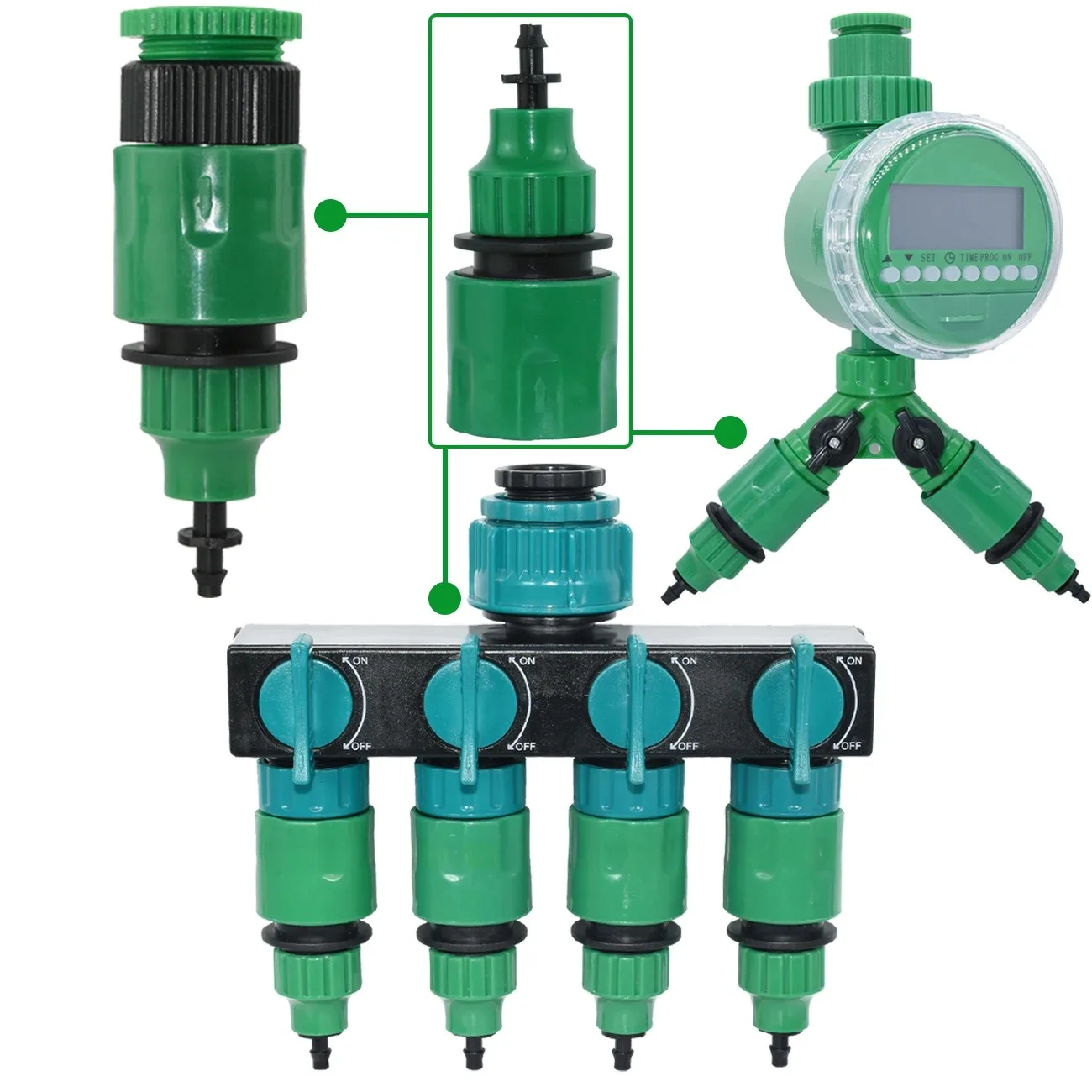 5pcs 4/7mm Plastic Hose Pipe Connector 1/4'' Water Pipe Quick Connector Garden Drip Irrigation System Watering Repair Extension