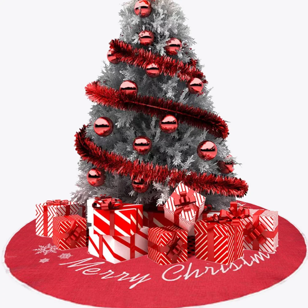 

1Pcs Christmas Tree Skirt Red High Quality Xmas Tree Mat Easy Clean Christmas Decoration Party Supplies Indoor Outdoor