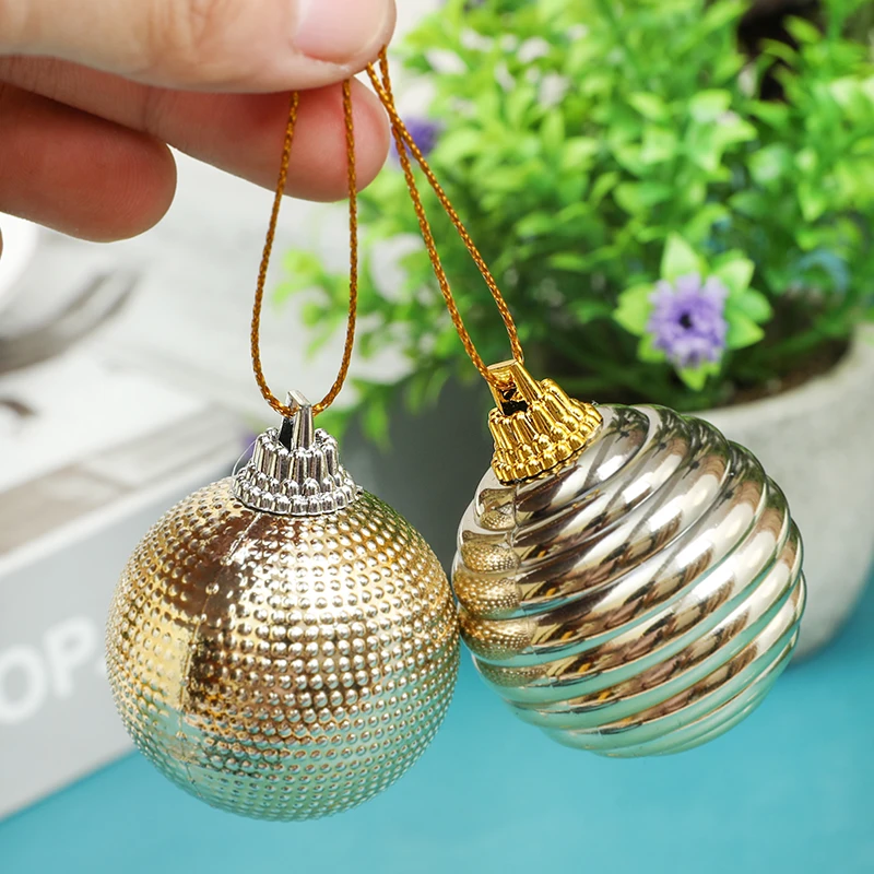 100pc Gold Sliver Round Christmas Ornament Caps Hanger Strings Replacement Xmas Tree Ball Plastic Cap For New Year Home Diy