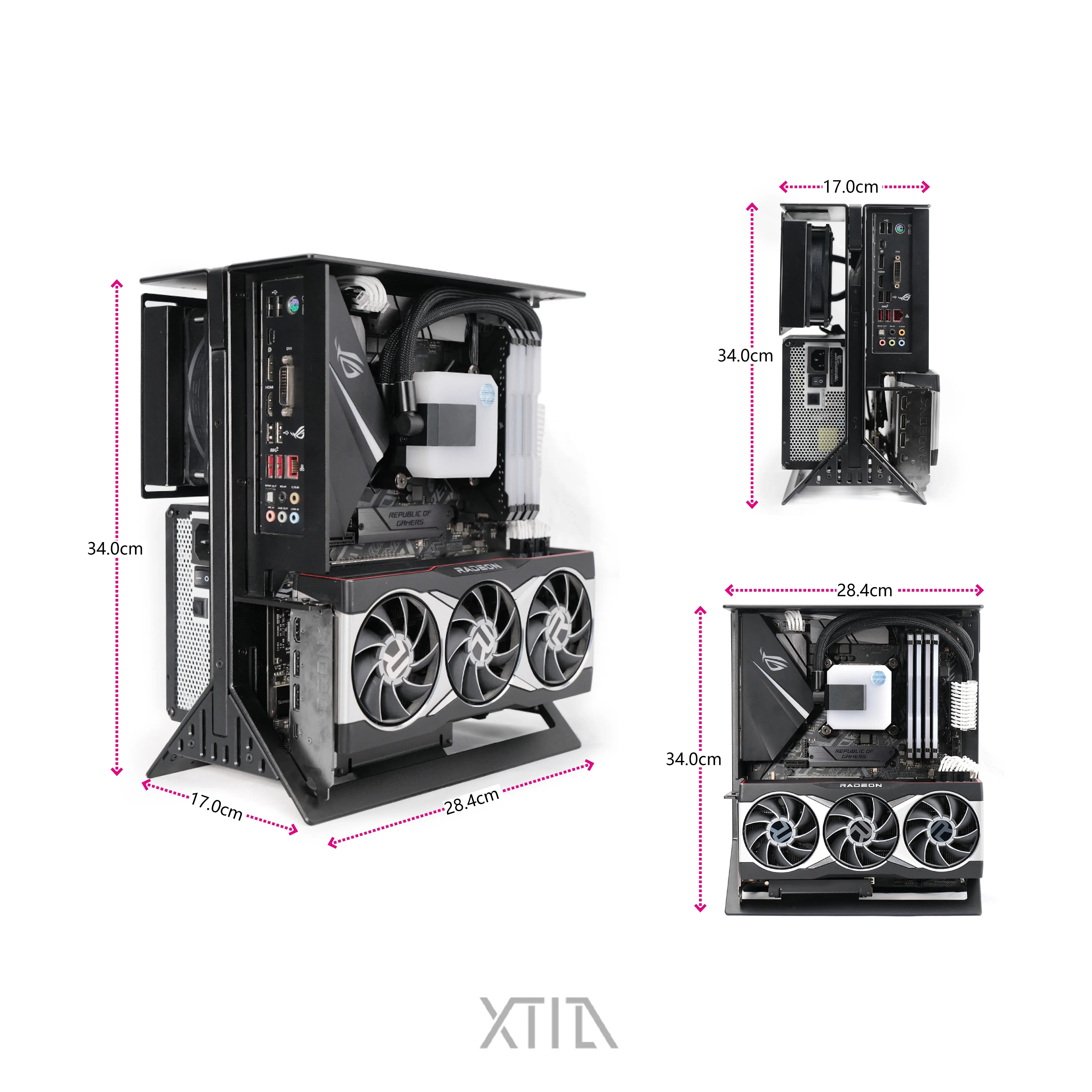 [Xproto ATX] XTIA ATX open chassis small size 16L ATX all aluminum customized chassis ITX