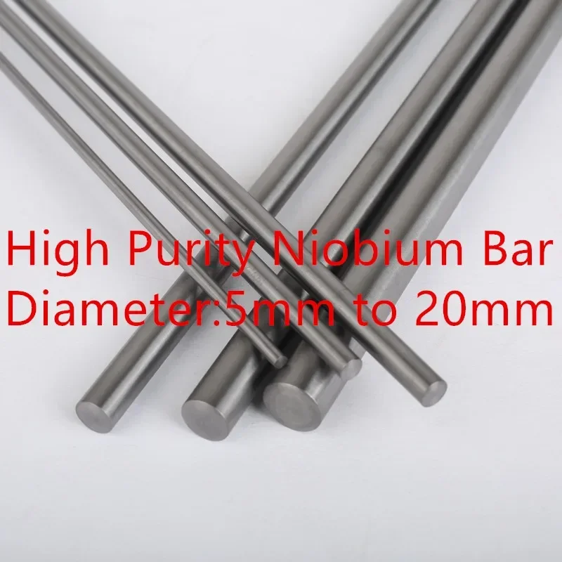 

Niobium Rod Bar 99.99% High Purity Pure Nb Rod Diameter 0.2mm-3.0mm for Scientific Research and Processing Accessories