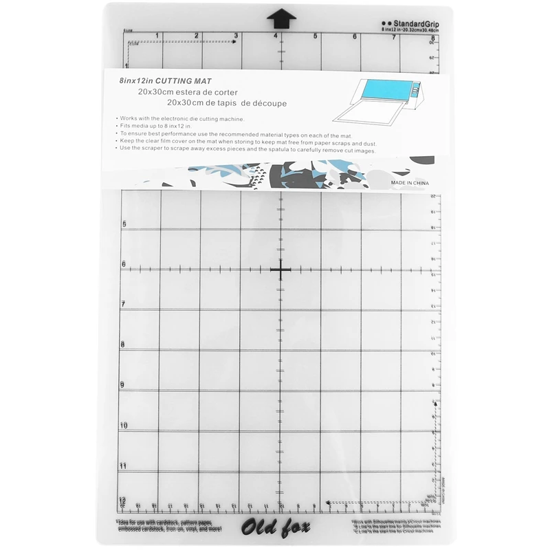 15Pcs Replacement Cutting Mat Adhesive Mat With Measuring Grid 8 By 12-Inch For Silhouette Cameo Cricut Explore Plotter