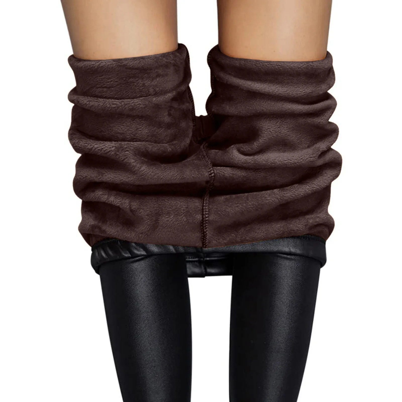 1 Piece Women\'S Oversized Skinny-Looking Winter Tight-Fitting Leather Leggings With Small Feet