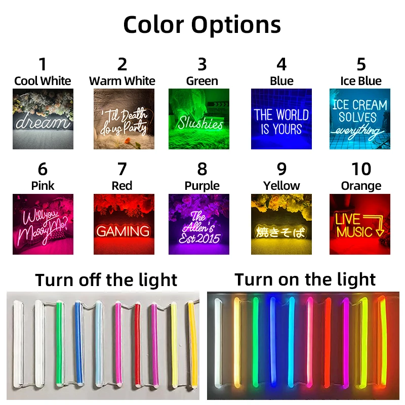 30inch Color-Changing Neon Sign Numbers - Free Standing & Hanging Option for Birthday Wedding Party Decor Lighting