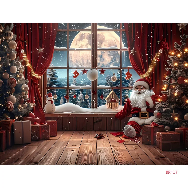 Merry Christmas Day Gift Photography Backdrops Props Indoor Decoration Winter Wonderful Xmas Eve New Year Background RD-10