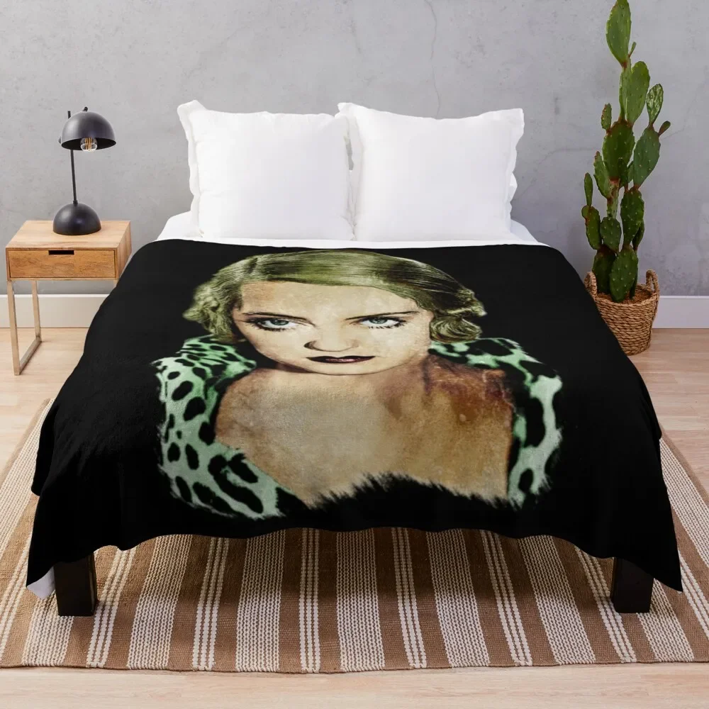 Bette Davis - Baby Jane Eyes Throw Blanket Shaggy Luxury Designer for winter Flannels Blankets