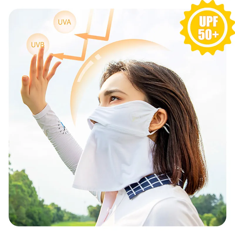 Summer UV-Mask Golf Cycling Face Cover Sunscreen Sun Protection UV Women Mouth Cover Breathable Hiking Riding Mask