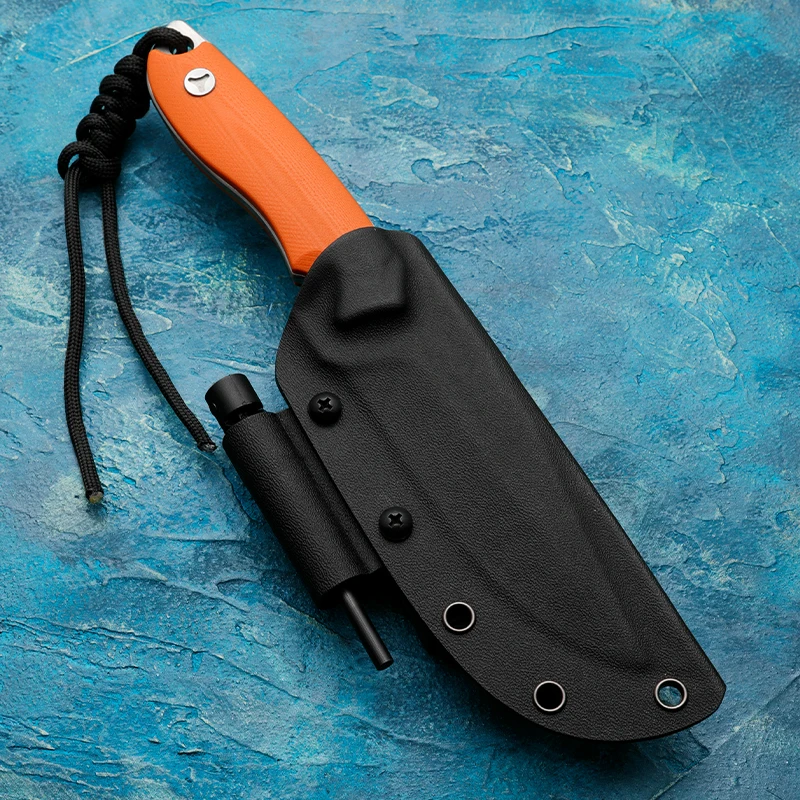 HUANGFU D2 steel outdoor hunting knife high hardness outdoor knife fixed blade military rescue knife Bowie knives gift for men