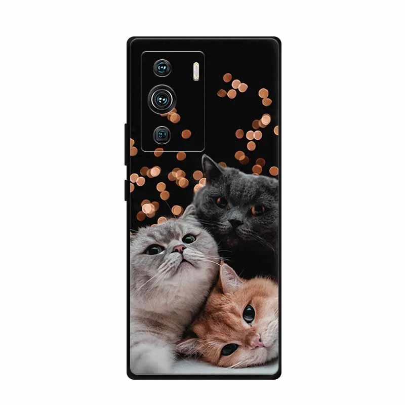 Case For ZTE Axon 40 Ultra Luxury Silicone TPU Soft Phone Back Cover For ZTE Axon40 Ultra Funda A2023P CooL Love Shockproof Capa