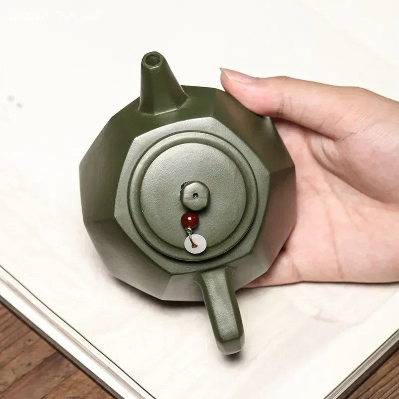 230ml Yixing Purple Clay Filter Tea Infuser Chinese Zisha Teaware Handmade Green Mud Tea Pot Household Custom Beauty Teapot