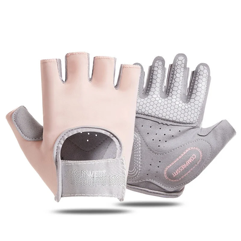 Women's Yoga Fitness Half Finger Gloves Breathable Driving Cycling Anti-slip Gym Pull up Bar Equipment Weight Lifting