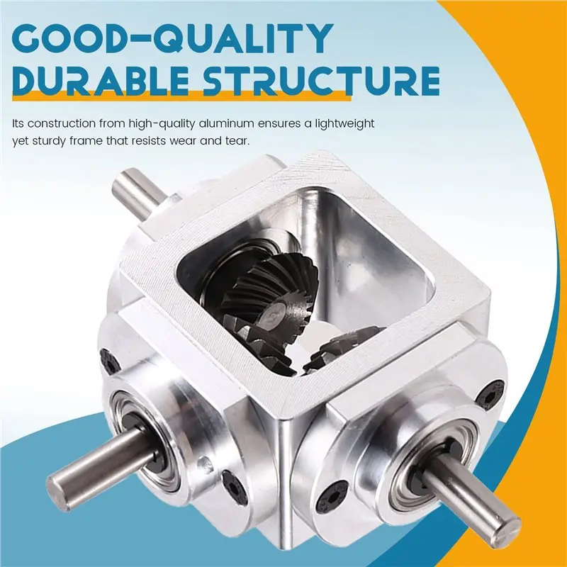 2X Gearbox 90 Degree Right Angle Bevel Gear-Box With Mounting Hole 1:1 Shaft 1 Module 20 Teeth Bevel Gear B-A68E