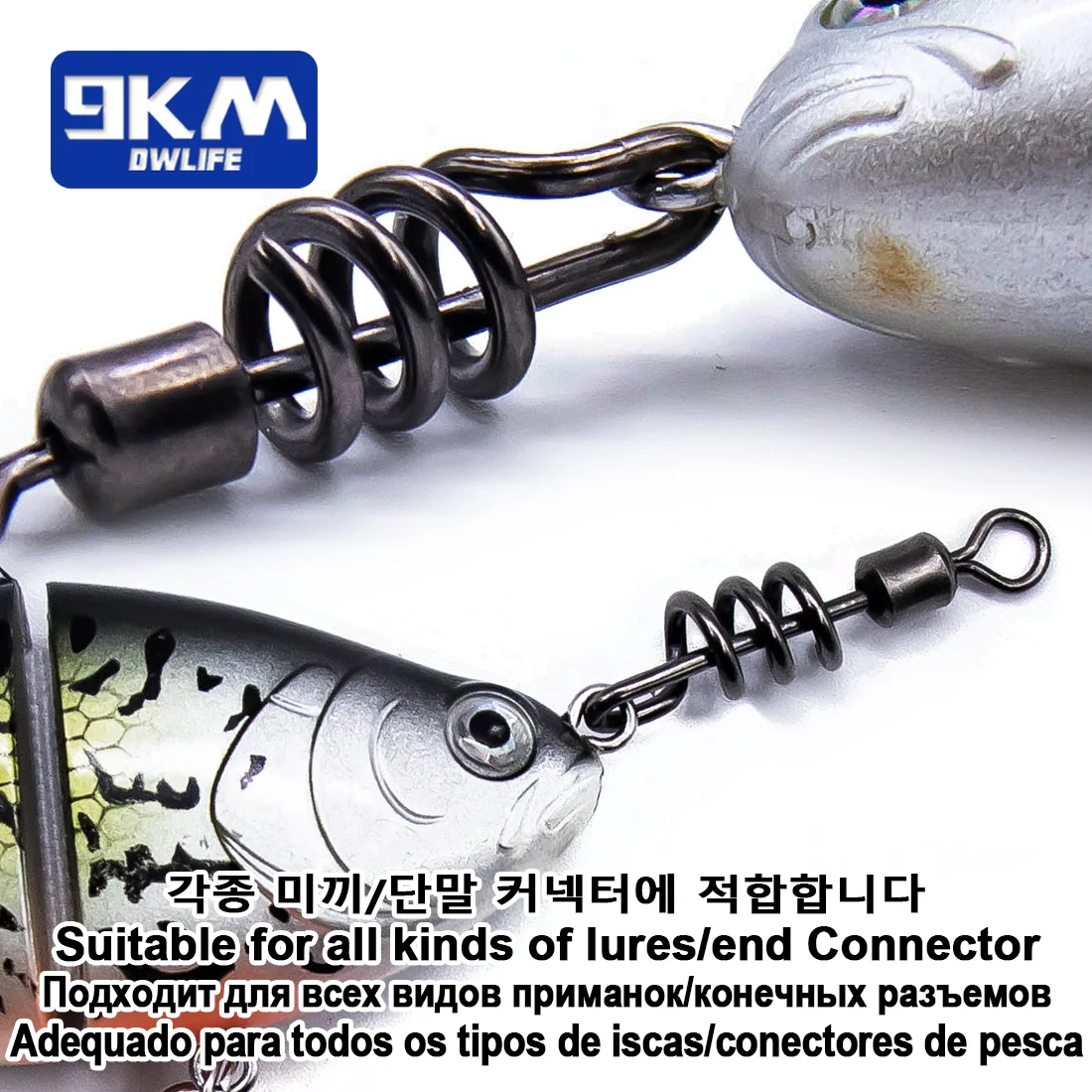 Giratorios de pesca 9KM inoxidable – Alta resistencia salada y dulce
