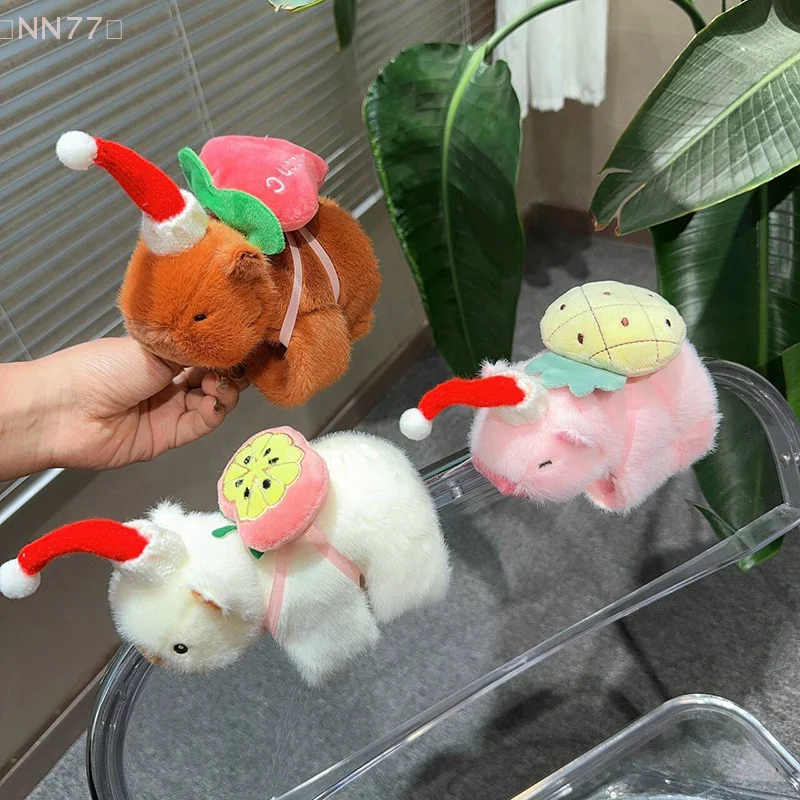 Lovely Capybara Animal Clap Circle Wristband Bracelet Plush Animal Hand Ring Kids Adult Funny Toys Christmas Gift