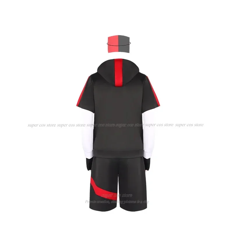 CyRoyale Ikonik disfraces Cosplay Sudadera con capucha conjunto completo sudadera deportiva traje trajes para hombres Top pantalones cortos Golves traje de Halloween en stock