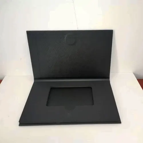 Imagen 2 del producto Caja de tarjetas de regalo de papel Kraft blanco y negro de 5 uds., paquetes de tarjetas de visita con ranura eva y cierre magnético