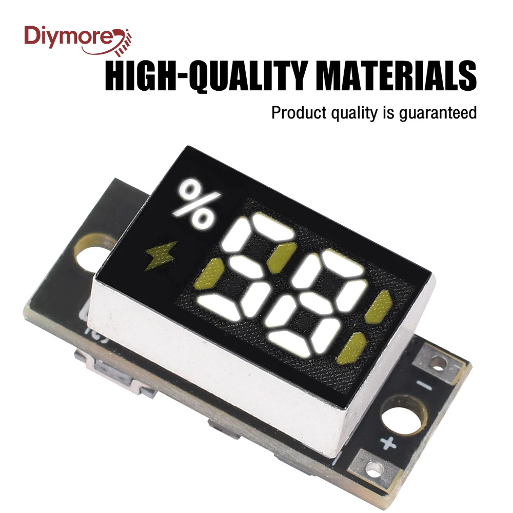 Módulo Indicador de Nível de Bateria Mini 1S 2S 3S 4S para Baterias LiFePO4 3.2V com Display Digital LED - Medidor de Capacidade de Bateria