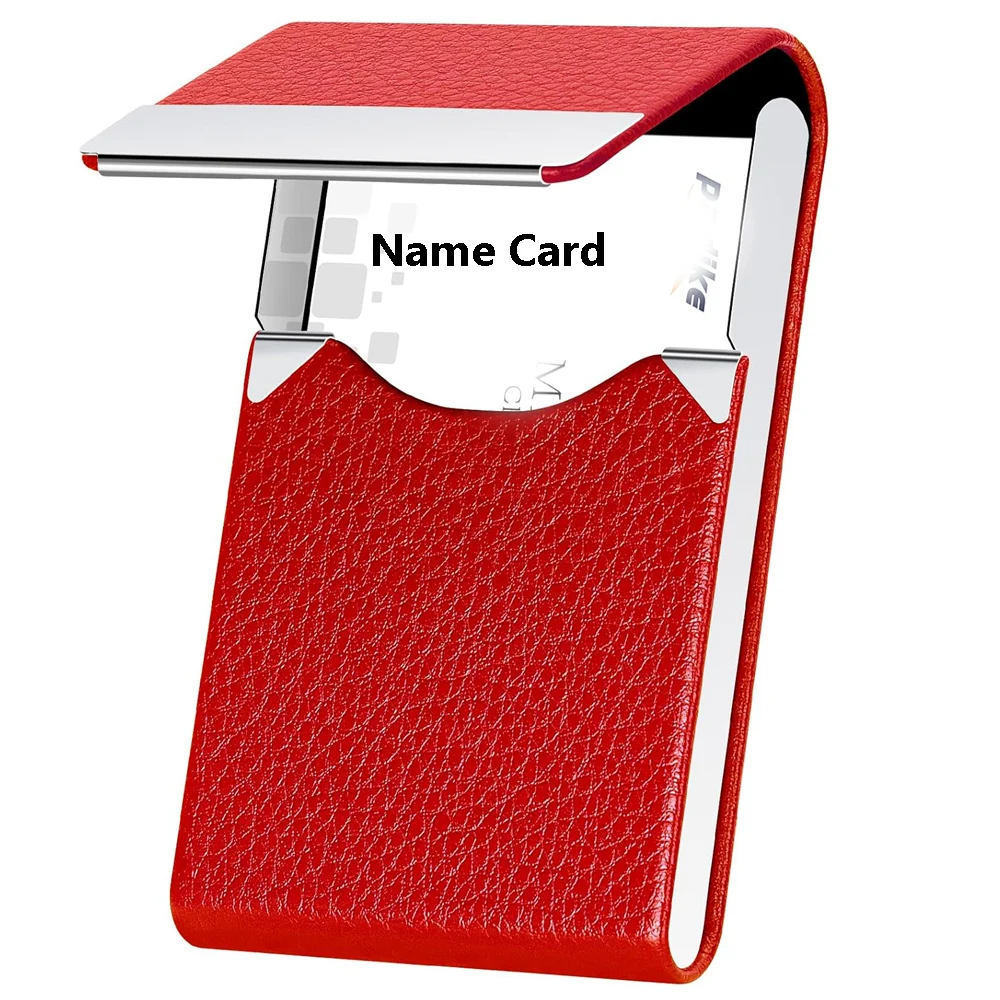 PU Leather Cigar Storage Box Name Card Case Multifunction Stainless Steel Cigarette Tobacco Holder Cases Smoking Accessories image 6