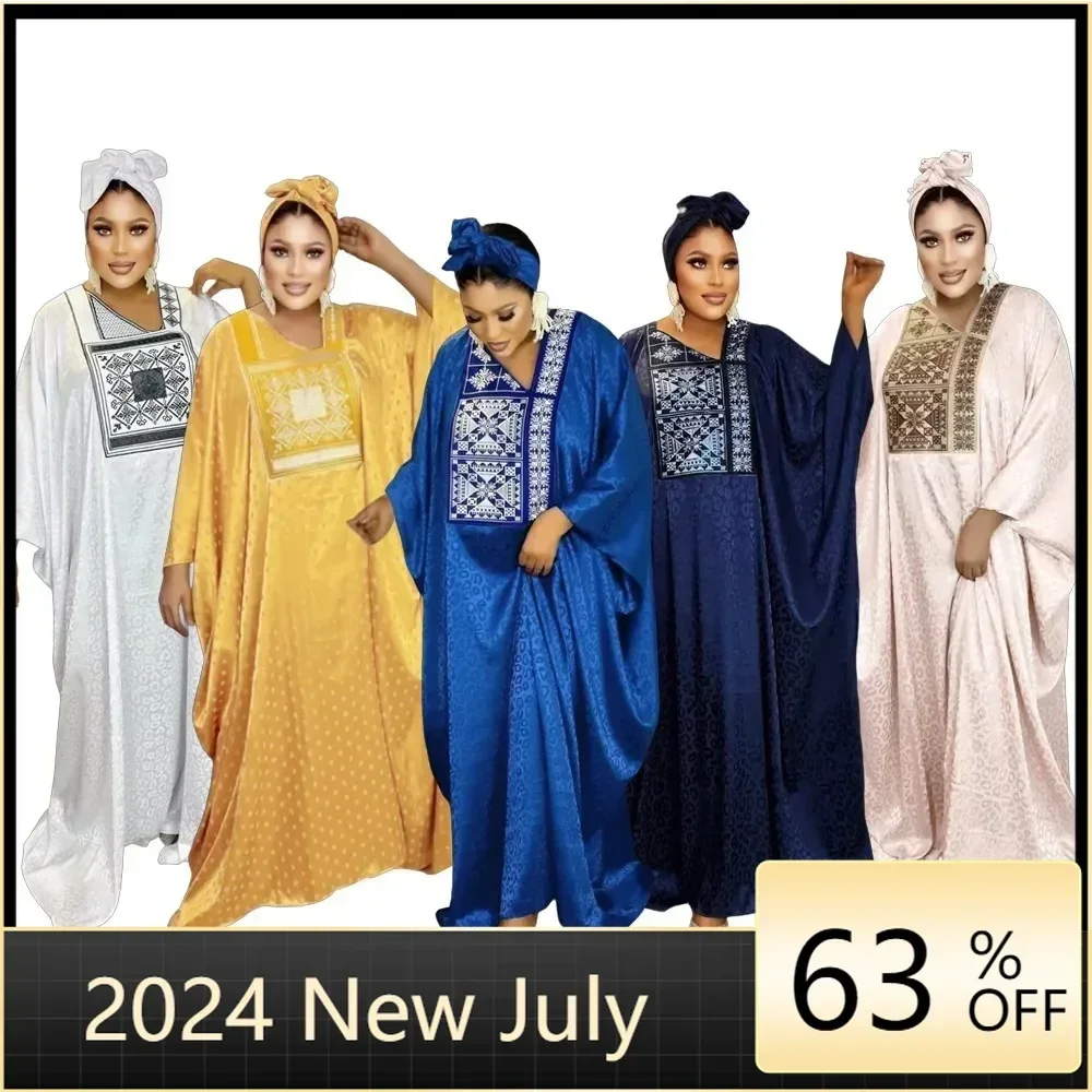 

African Dresses for Women Plus Size Abayas Dubai Luxury 2024 Muslim Fashion Dress Kaftan Evening Party Dresses Boubou Robes