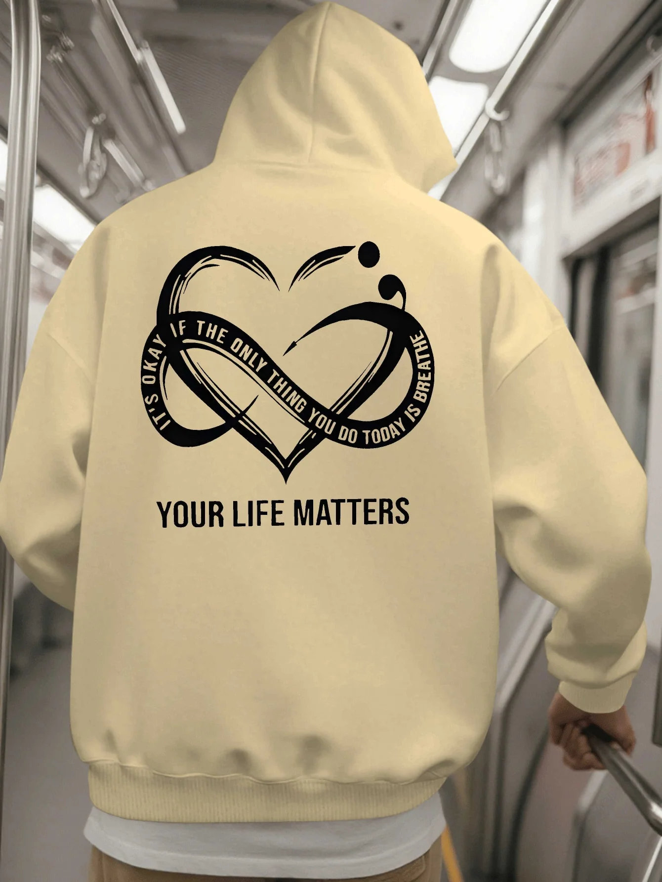 Autumn/Winter Men's Hooded SweatshirtLoose Fashionable Street Style Fabric Print Exquisite Design Stylish Comfortable Breathable
