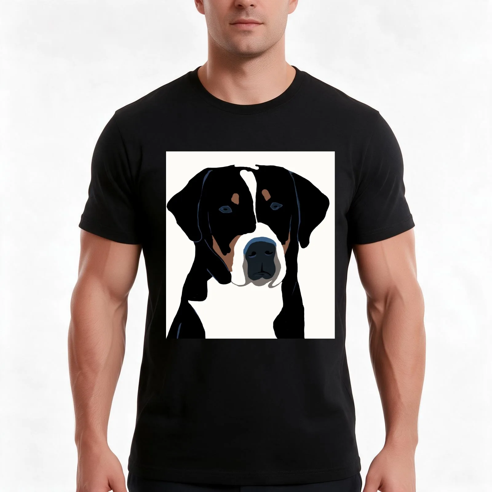 Greater Swiss Beauty T-Shirt, Summer Casual Cotton Tee, Oversized Streetwear Tops, Vintage Graphic Print, Loose Fit Short Sleeve