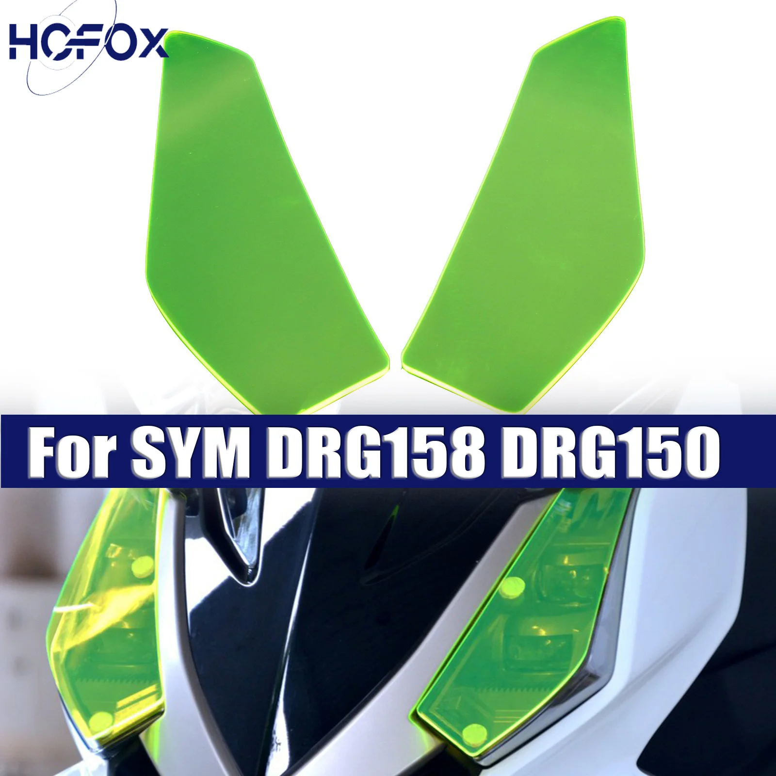 

Headlight Cover Motorcycle Head Light Lens Lamp Guard Protector Cover Screen For SYM DRG158 DRG150
