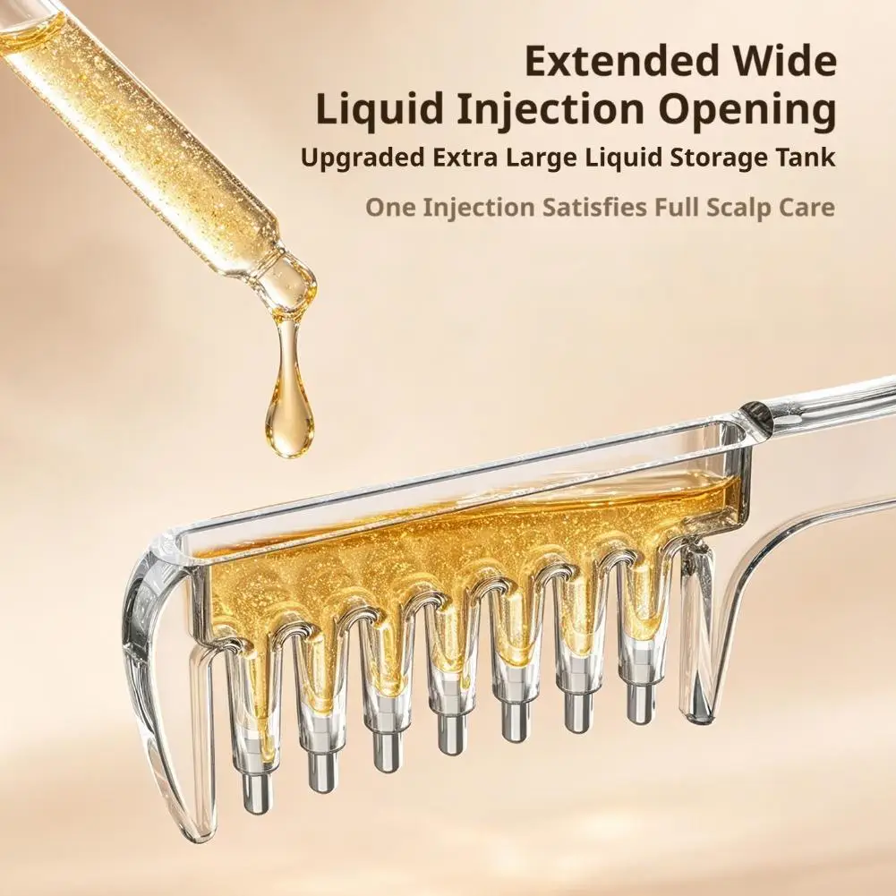 Scalp Liquid Applicator Comb Refillable Hair Oil Serum Dispenser Roller Ball Massage Comb Hair Root Scalp Care Treatment Tool