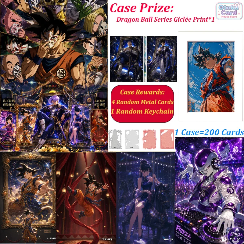 Dragon Ball CCarnival Theme One Card One Brick Set Anime Collectible Trading Card with Magnetic Display Brick
