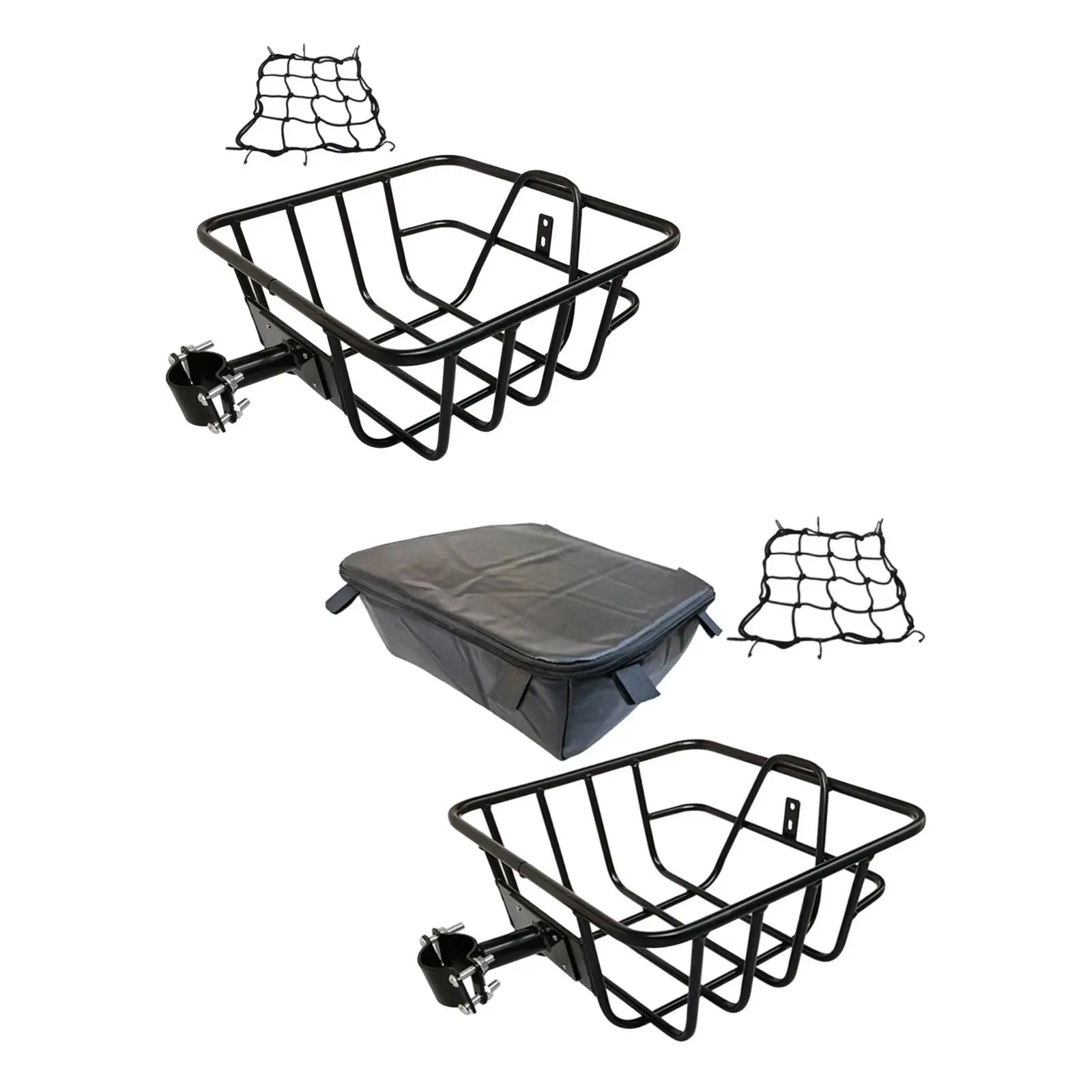 Bicycle Basket Convenient Accessories Cycling Accessories Sundries Organizer Black Storage Basket for Outdoor Travel Cycling