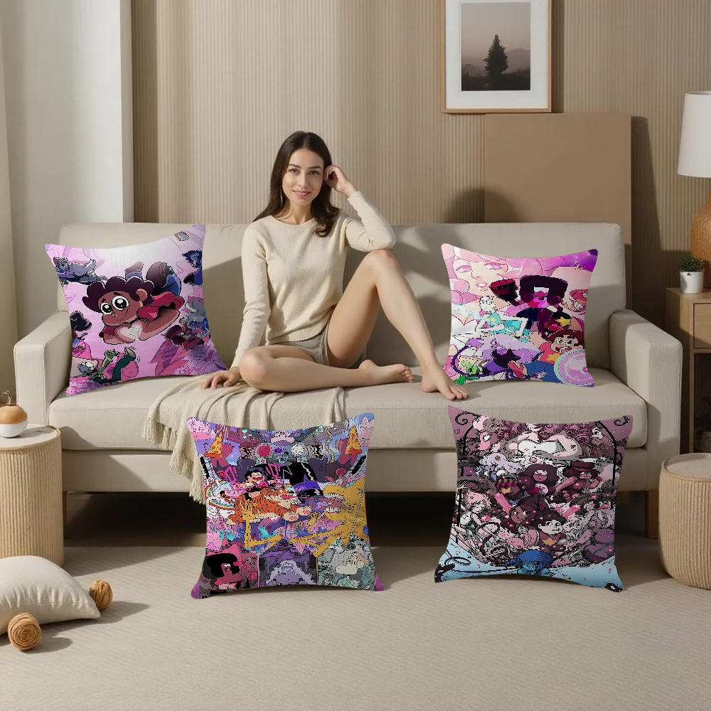 

S-Steven U-Universe Pillowcase Toon Gift Cushion Cover Bedroom Home Sofa Chair Seat Decor Pillow Case
