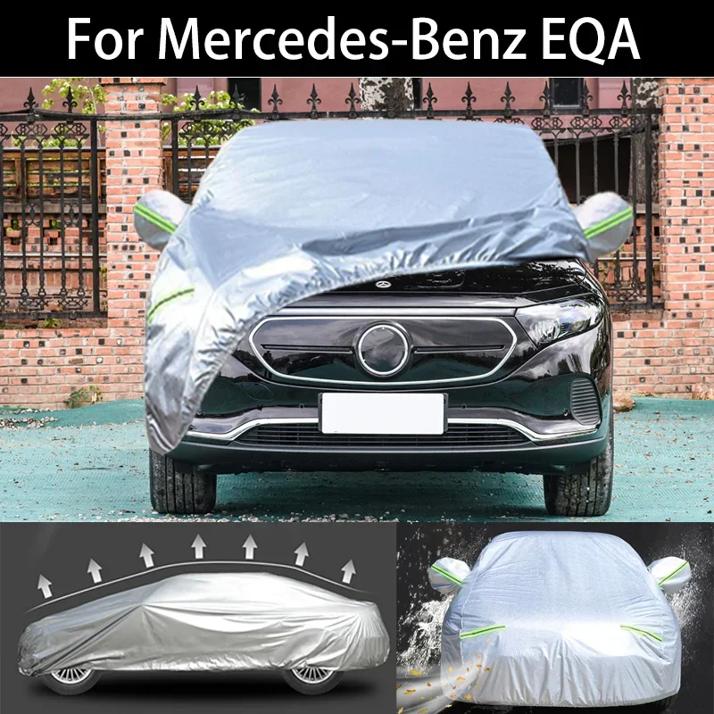 

Пылезащитный чехол для Mercedes-Benz EQACar, уличный, для помещений, защита от УФ, снега, солнца, дождя, водонепроницаемый чехол для автомобиля