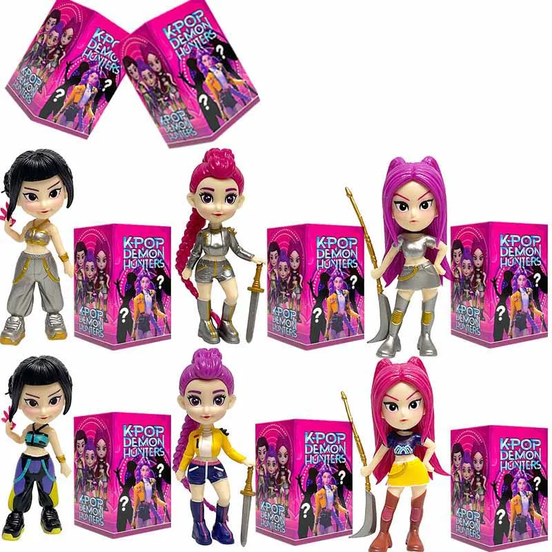 أنيمي الشيطان الصيادين الشكل صندوق أعمى متعة تمثال صغير الطرفية نموذج سطح المكتب لعبة التماثيل زخرفة عيد الميلاد فتاة صبي الهدايا