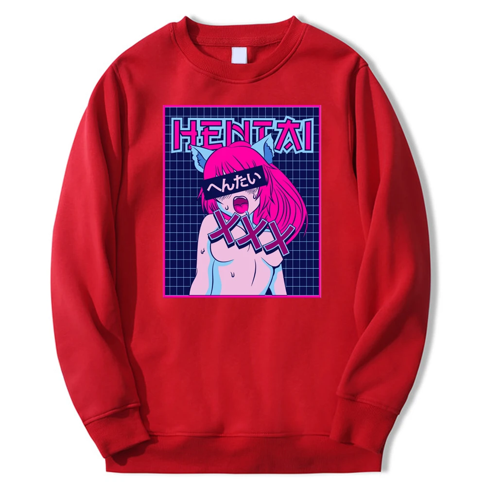 Sexy Hentai Girl Vaporwave Spring Male Casual Cool Sweatshirts Casual Cool Pullovers Male Fashion Hoody Fashion Streetwear