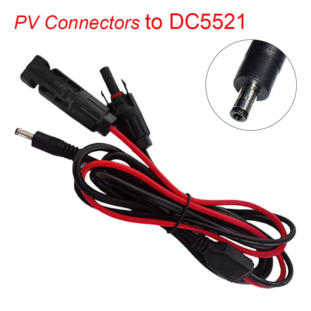 DC5521 DC7909 To Solar Connector PV Panel Sealing Joint To DC8mm Plug Energy Storage Battery Wiring Solar System 1.5m/1.8m Cable